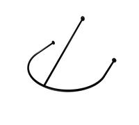 Premium Black Curtain Rod for Clothing Fitting Room - Wall-Mounted Semi-Circular Rack Ideal for Private Dressing Areas - Size: 100x8 cm