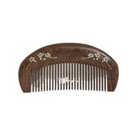 Premium Black Ebony Wood Comb Whole Wooden Description Static Hair Comb Women's Gift(10cm-B)