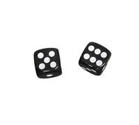Premium Black Gaming Dice, 16mm D6 Opaque Dice with White Dots for Tabletop Games,