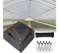 Premium Black Garden Shade Cover 8x21 FT - UV Resistant Mesh Shade Cloth with Reinforced Grommets for Plants Greenhouse Outdoor Sunblock Protection
