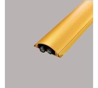 Premium Black Gold Cable Trunking Kit, 2 Pcs Curved Raceways, Adhesive Cable Hider for Neat Wire Management, Durable Aluminum Alloy, 2” W x 72” L, Ideal for Home & Office Use