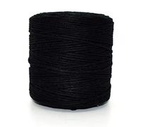 Premium Black Macrame Cord, 200 m / 656 ft of 3 mm Thick Natural Cotton Thread Yarn Macrame Rope for Wall Hangings, Plant Hangers, DIY Crafts, Home Decorations, Gift Wrapping (Reel)
