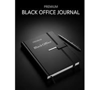 Premium Black Office Journal 8.5x11 - 120 Pages Lined Large Hardcover Notebook for Business, Executive Use & Daily Planning - Professional Elegant Matte Black Finish for Office, Work & Leadership