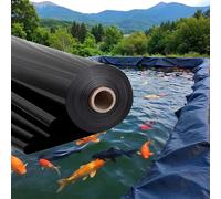 Premium Black Pond Liner Impermeable Memb for Garden Fish Koi Pools Small to Mum Ponds Water Features Easy to Cut & S (5x8m 16.4x26.2ft)
