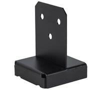 Premium Black Powder Coated Bolt Down Concealed Pergola Post Base | Internal Bolt Down Post Support 95x95mm