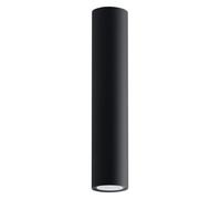 Premium Black Round Tube Ceiling Lamp - Modern Loft Design, LED GU10, High-Quali