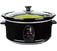 Premium Black Slow Cooker 8.0L Pot + Removable Ceramic Inner Bowl Steam Grill