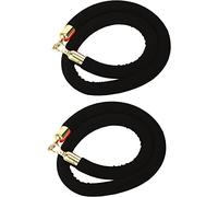 Premium Black Velvet Rope Stanchion Post - 39" Crowd Control System for Hotels, Restaurants & Events - Durable, Easy Install Retractable Barrier for Queue Management