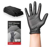 Premium Black Vinyl Gloves Medium 100 Pack Comfortable Powder-Free Disposable Gloves for Tattoo Artists, Salon Stylists, Cleaning Professionals & Everyday Protective Use Latex-Free and Flexible Fit