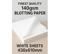 Premium Blotting Paper Sheets, 140gsm, White, 430 x 610mm, Pack of 100