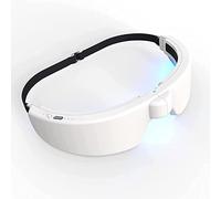 Premium Blue Light Therapy Glasses,Natural SAD Lamp Therapy Lamps with 4 Timer Setting Function,1000 Lux Portable Eyewear for Depression,USB Powered,Touch Control,Full UV-Free LED Spectrum,White C