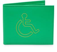 Premium Blue PU Leather Disabled Parking Badge Holder for Cars (Green)