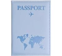 Premium Blue PU Leather Passport Holder - Travel Wallet for Tickets, Cards & Boarding Passes - Perfect British Passport Cover for Families