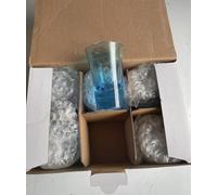 Premium Blue Shot Glasses Set, 6 Pack Glass Drinkware Collection, Classic Bar Glassware for Spirits and Cocktails