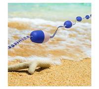 Premium Blue White Pool Safety Floating Rope - Available in 10ft to 150ft, Bi-Tone Lane Buoy Lines for Commercial & Public Use, Includes 2 Durable Hooks for Secure Attachment