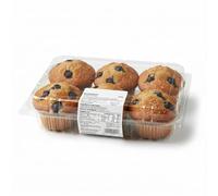 Premium Blueberry Muffins 6 Piece Pack | Soft & Moist Bakery Style Muffins with Real Blueberries | Fresh Baked Snack for Breakfast, Tea Time & Dessert | Hygienic Tamper-Proof Packaging