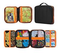 Premium Board Game Storage Organizer Case (14 PVC Pouches) - Portable Travel Game Storage Case | Ultimate Dice and Token Holder for Cards, Miniatures, and Catan Components