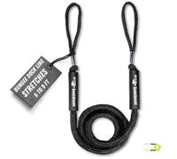 Premium Boat Bungee Dock Lines. Bungee Dock Line Stretches 6-9 ft. Absorbs Shock to Cleats, Docks, Pylons, and Anchors. Boat Ties to Dock. Reduces Pull on Your Boat Lines. Boat Rope That Stretches.