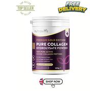 Collagen Powder 500g - Premium Gold Standard Bovine Collagen Peptides Powder - 50 Servings - Bovine Collagen Peptides Supplement with 8 Esse