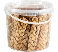 Premium Braided Beef Skin Dog Treats, 5L Tub