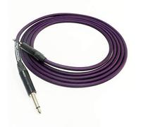 Premium Braided Guitar Cable, Techflex Coloured Braid, Van Damme and Neutrik (10cm, Berry)