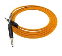 Premium Braided Guitar Cable, Techflex Coloured Braid, Van Damme and Neutrik (10cm, Burnt Orange)