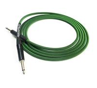 Premium Braided Guitar Cable, Techflex Coloured Braid, Van Damme and Neutrik (1m, Goblin)