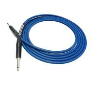 Premium Braided Guitar Cable, Techflex Coloured Braid, Van Damme and Neutrik (6m, Sonic Blue)