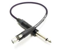 Premium Braided Wireless Bodypack to Guitar Cable, TECHFLEX AKGWMS40, PT40, PT4. 1/4" Mini XLR AKG Lead. (1m, Berry)