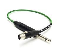 Premium Braided Wireless Bodypack to Guitar Cable, TECHFLEX AKGWMS40, PT40, PT4. 1/4" Mini XLR AKG Lead. (1m, Goblin)