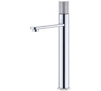 Premium Brass Basin Faucet Chrome Deck Mounted Sink Tap with Hot & Cold Mixer Waterfall Spout Single Handle for Bathroom & Home Use - Stylish & Durable Design