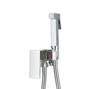 Premium Brass Kitchen Faucet - Adjustable Bidet Mixer, Square Shower Mixer with Hot & Cold Water, Modern Spray Showerhead for Toilets & Sinks