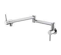 Premium Brass Kitchen Faucet Single Hole Cold Water Wall Mounted Commercial Grade Foldable Exble Dual Joint Arms for Versatile Use
