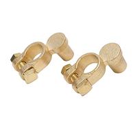 Premium Brass Side Post Battery Terminal Connector, Decay Proof Zinc Plated Marine End with Washer Set for Automotive Use, Fits 3/8-inch and 5/16-inch Posts, Protect Power Supply