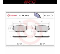 Premium Brembo Rear Brake Pads P49044 for Mazda MX5 - 2.0 - 05-14