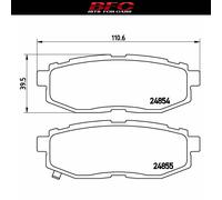 Premium Brembo Rear Brake Pads P78018 for Toyota 86 D4S - 2.0 - 12-
