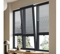Premium British Made to Measure Grey (Anthracite) Aluminium Venetian Blinds | No Drill Blinds for Windows & Doors - Stick Fit | Easy Fit Adhesive - Thermal, Cordless, UK Made & Child Safe