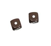 Premium Brown Gaming Dice, 14mm D6 Opaque Dice with White Dots for Tabletop Games,