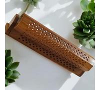 Premium Brown Wooden Incense Holder with Natural Incense Sticks - Aromatic Home Fragrance for Meditation, Relaxation, and Spiritual Wellness