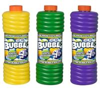 Premium Bubble Solution Refill - 1 Litre Bubble Mixture for Bubble Machines, Bubble Guns & Wands - Giant Long-Lasting Bubbles for Kids Outdoor Fun - Non-Toxic & Ready to Use.
