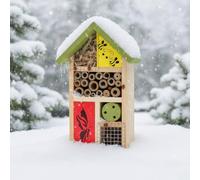 Premium Bug Hotel Kit Cedar Wood Insect Hotel - DIY Insect House Kit to Build - Backyard Bee House, Nesting Habitat Shelters, Garden Shelter for Bees, Butterflies, Bugs,Heavy Duty Thickness Colorful