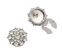 Premium Business Attire Accessory Crystal Embedded Shirt Jewelry for Evening Occasions Diamonds Studded Glass Cufflinks
