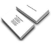 Premium Business Cards Personalised (85 x 55 mm), Premium Paper, High-Quality Print, High Quality, Design Yourself for Business, Company, Startup and Private (White Central)