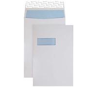 Premium Business Envelopes with Window C4 229 (W) x 324 (H) mm Adhesive Strip White 140 gsm Pack of 100