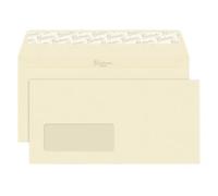 Premium Business Envelopes with Window DL 220 (W) x 110 (H) mm Adhesive Strip Cream 120 gsm Pack of 500