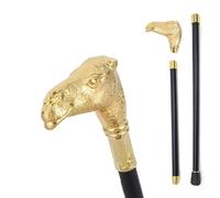 Premium Camel Head Walking Cane, Antique Style Two-Section Stick, Decorative for Middle Eastern Theme, Cosplay & Daily Wear(Gold,Double section)