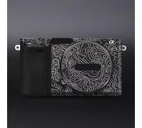 Premium Camera Vinyl Wrap Sticker Protective Film Skin Body Protector Coat Photography Accessories for Sony A6100 Alpha 6100(Contour Black White)