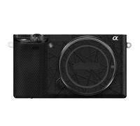 Premium Camera Vinyl Wrap Sticker Protective Film Skin Body Protector Coat Photography Accessories for Sony A6100 Alpha 6100(Cross Ultra Black+Matrix Black)