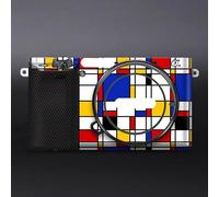 Premium Camera Vinyl Wrap Sticker Protective Film Skin Body Protector Coat Photography Accessories for Sony A6100 Alpha 6100(Geometric Lattice)