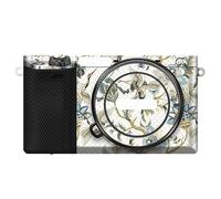 Premium Camera Vinyl Wrap Sticker Protective Film Skin Body Protector Coat Photography Accessories for Sony A6100 Alpha 6100(Crane White)